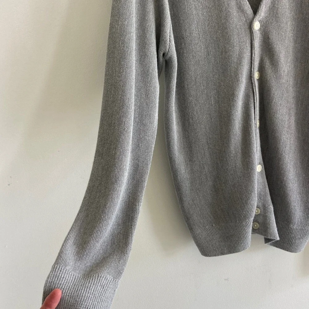 Dockers Golf Mens‎ XL Gray V-Neck Button Front Knit Cardigan Sweater Long Sleeve